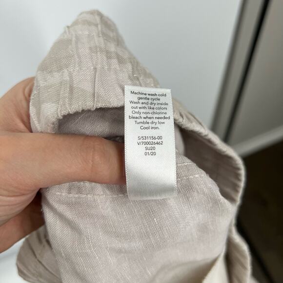 Athleta Cabo Tide Linen Joggers in Neutral Camo Drawstring - Picture 9 of 9